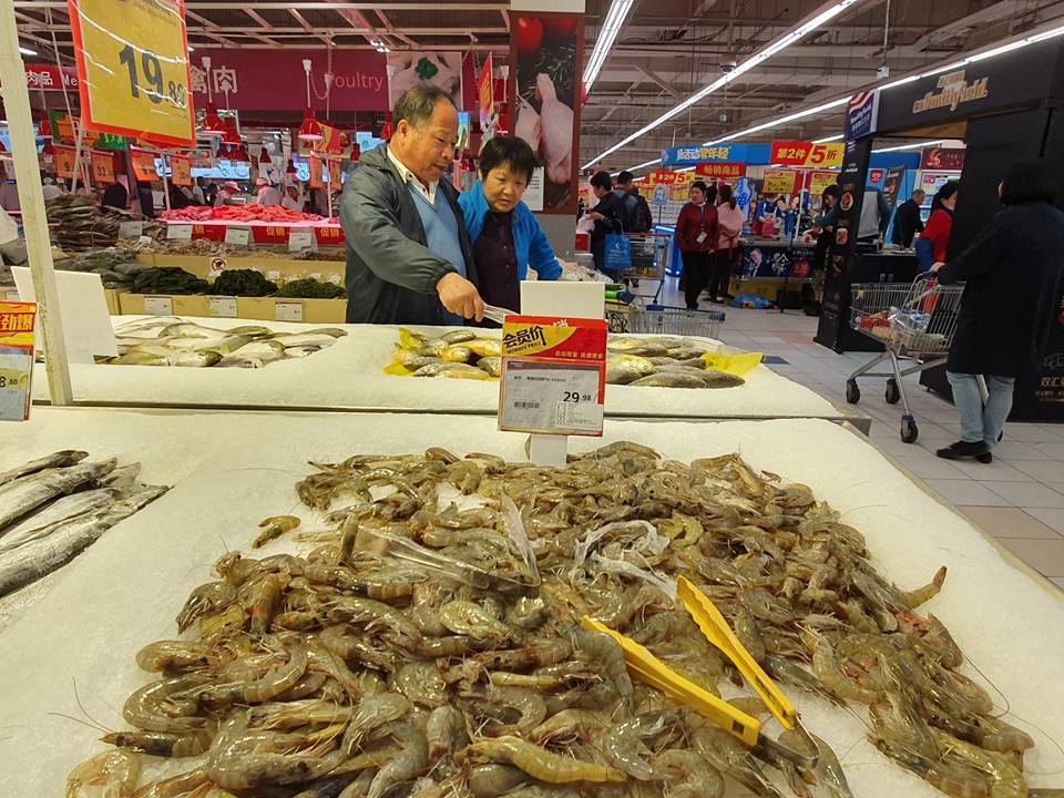Отдел морепродуктов в китайском супермаркете. Источник: cont.ws